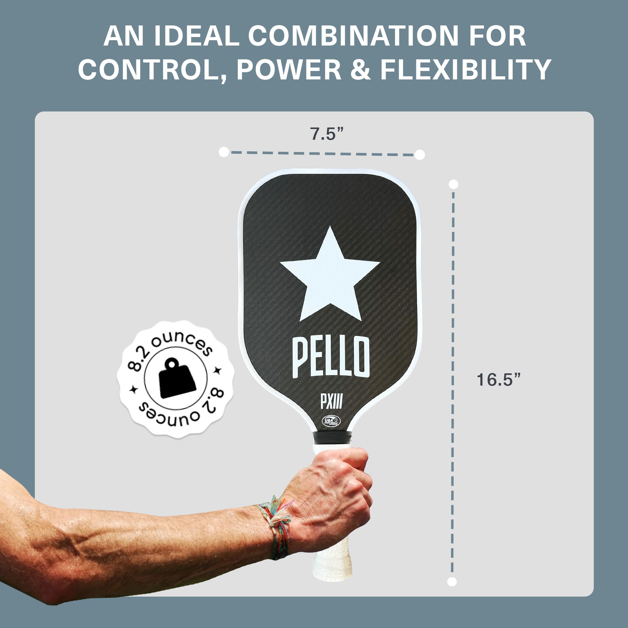 PXIII 3K Carbon Fiber Pickleball Paddle