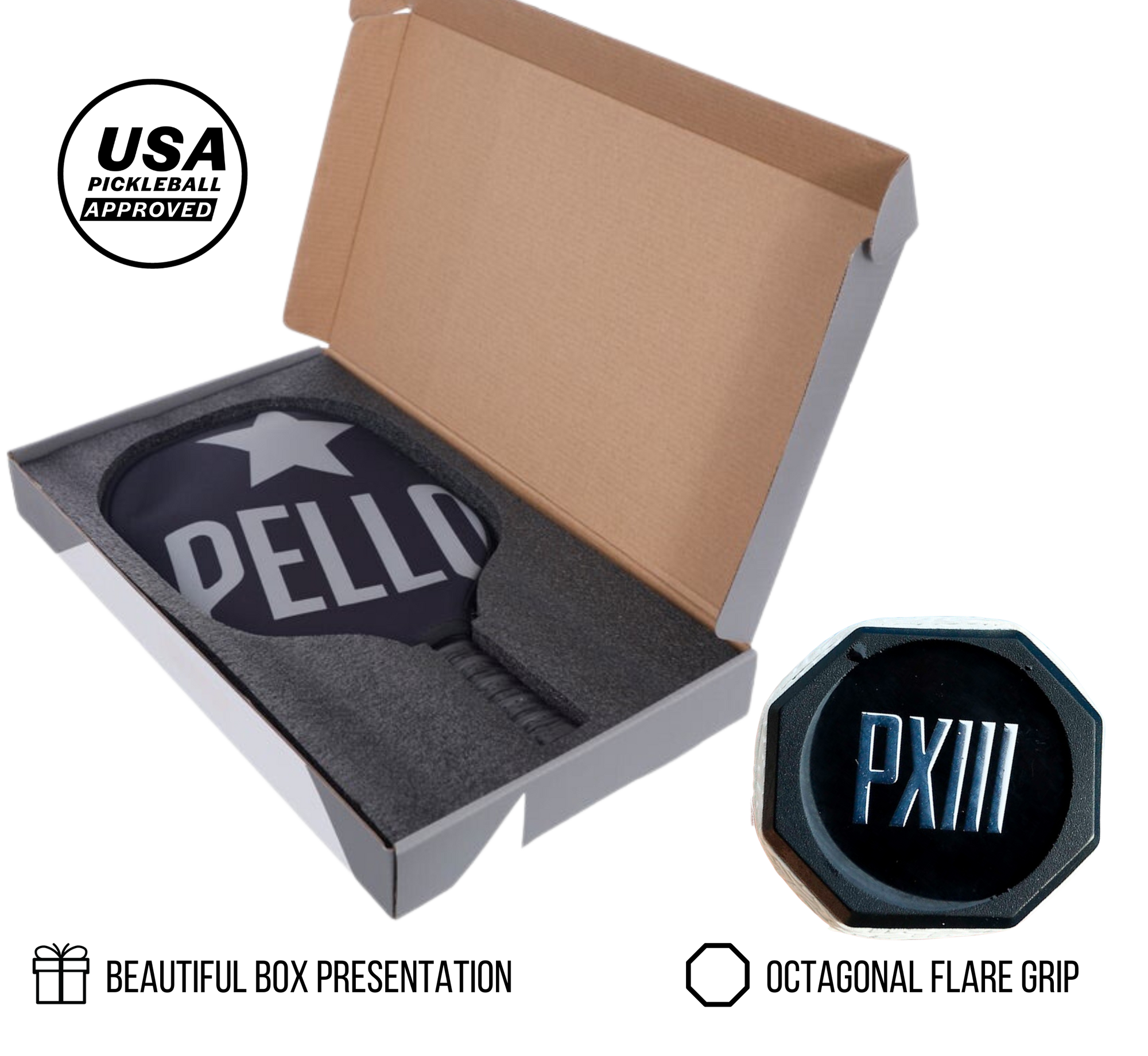 PXIII 3K Carbon Fiber Pickleball Paddle