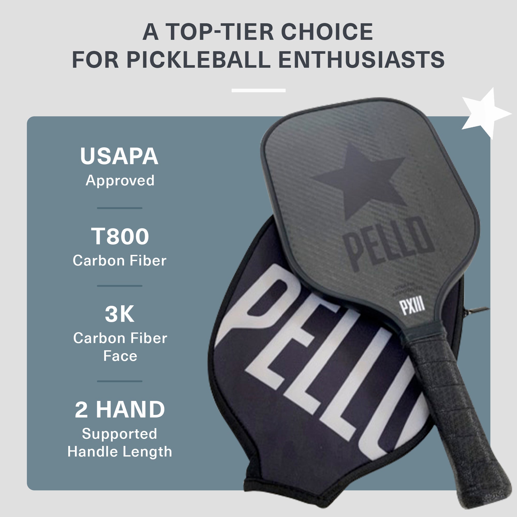 PXIII 3K Carbon Fiber Pickleball Paddle