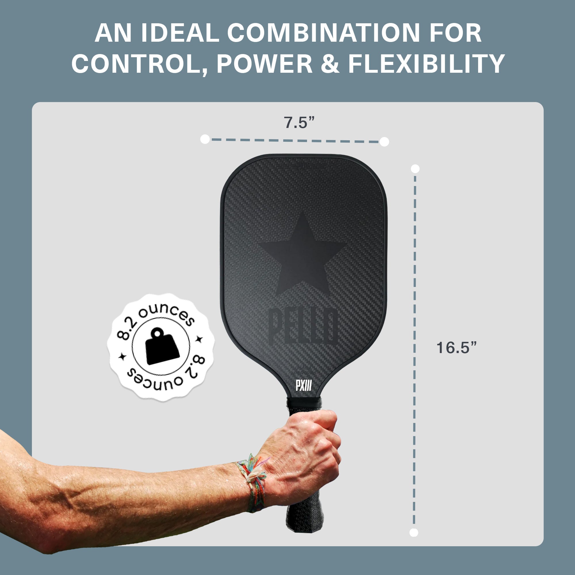 PXIII 3K Carbon Fiber Pickleball Paddle