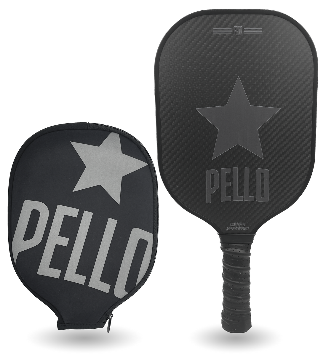 PELLO pickleball paddles PXI carbon fiber with neoprene case sleeve